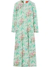 La Doublej Long Sleeve Swing Dress In Grün
