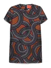 La Doublej Mini Swing Dress In Blue