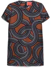 La Doublej Mini Swing Dress In Blue