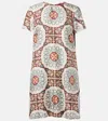 La Doublej Swing Printed Silk Satin Minidress
