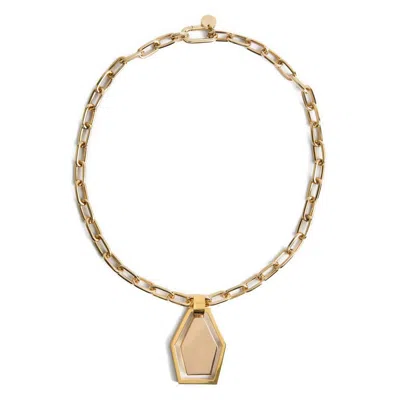 La Doublej Swinging Portal Necklace In Gold