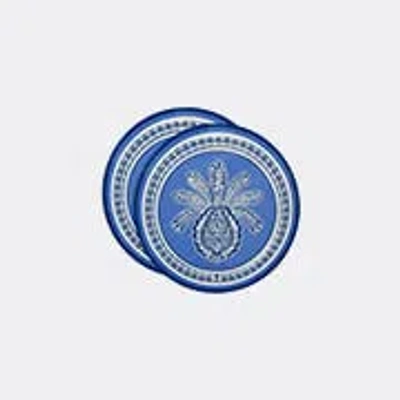 La Doublej Table Linens Big Pineapple Blue Uni