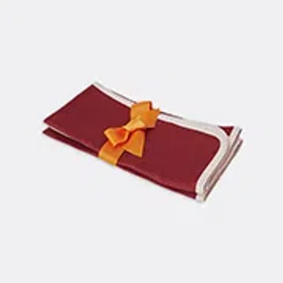 LA DOUBLEJ TABLE LINENS RED UNI