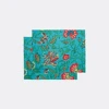 La Doublej Table Linens Turquoise Uni In Turquoise
