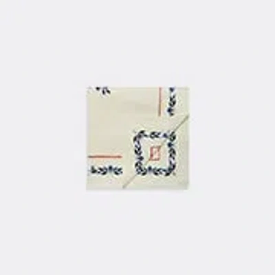 La Doublej Table Linens Wildbird Placée Blue Uni