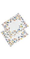 La Doublej Tablemat Set Of 2 (35x45) Borboni White In Borboni White