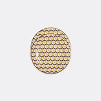 La Doublej Set Of Two Geometric-print Dessert Plate In Multicolor