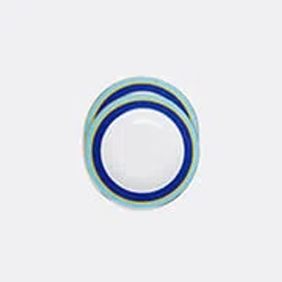 La Doublej Tableware Rainbow Blu Blue Uni In White