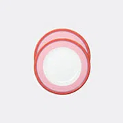 La Doublej Tableware Rainbow Rosa Pink Uni In White