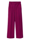 La Doublej La Double J Wide-leg Stretch-wool Trousers In Purple