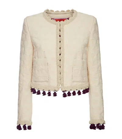La Doublej Bijoux Jacket Embroidered In Neutrals