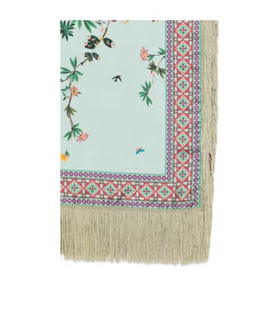 La Doublej Tasseled Scarf In White