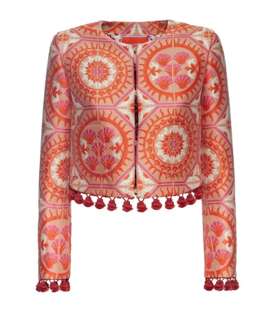 La Doublej Tasselled Bijoux Jacket In Orange