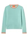 La Doublej Textured-knit Crew-neck Sweater In Green