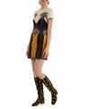 La Doublej Tgif Short Sleeves Dress In Aswan Placee Ivory