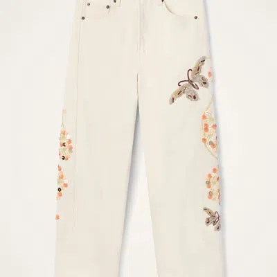 La Doublej The Barrel Jean In Neutral