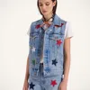 La Doublej The Clean Armhole Drifter Vest In Star Of The Show Blue
