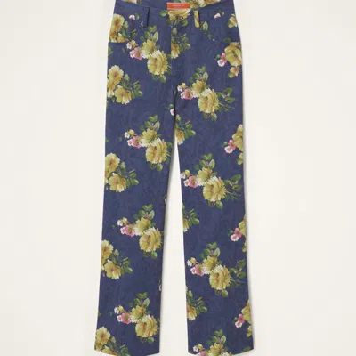 La Doublej The Cropped Flare Jean In Blue