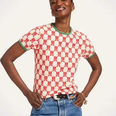 La Doublej The Cu-tee Crop In Red