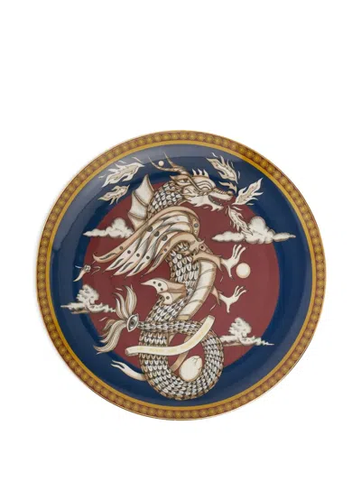 La Doublej The Dragon Plate (31cm) In Blue