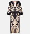 La Doublej The Printed Silk Twill Kaftan In Multi