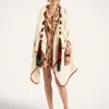 La Doublej The Weaver Long Cape In Solid White