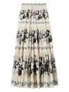 La Doublej Tiered Skirt In Neutrals