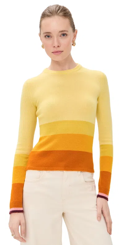 La Doublej Tones Cashmere Crew Neck Sweater Yellow