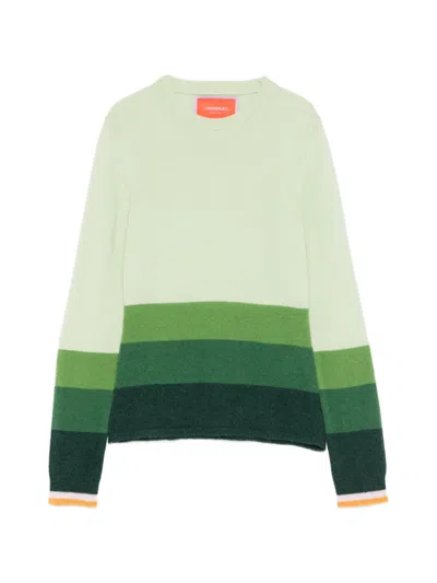 La Doublej Tones Striped Sweater In Green