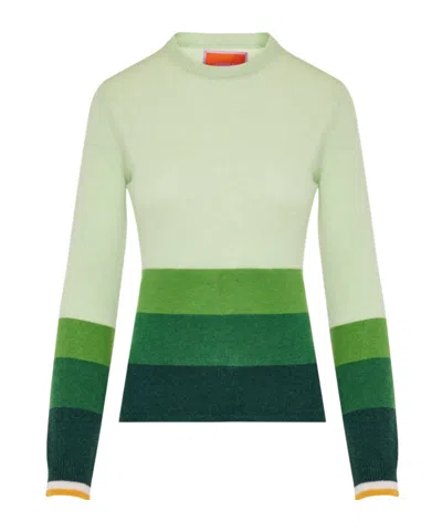 La Doublej Tones Striped Sweater In Green
