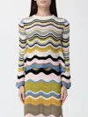 La Doublej Chevron-pattern Cropped Sweater In Multi