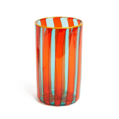 La Doublej Torre Vase In Red