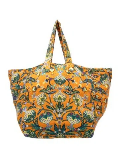 Pre-owned La Doublej Tote In Orange
