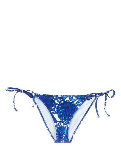 La Doublej Triangle Bikini Bottom In Blau