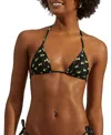 La Doublej Triangle Bikini Top Limoncello In Black