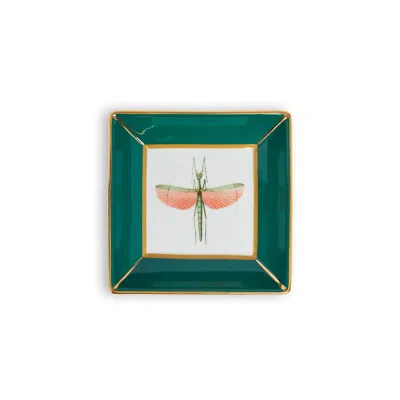 La Doublej Trinket Tray In Libellula Green