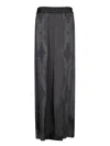 La Doublej La Double J Wide-leg Black Trousers With Pattern In Black