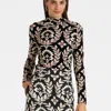 La Doublej Floral-print Velvet Top In Ghirlanda Black