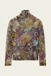 La Doublej Turtleneck In Fun-gi Green In Multi