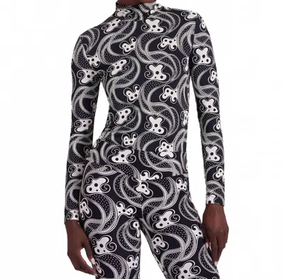 La Doublej Turtleneck Top In Aperol In Multi