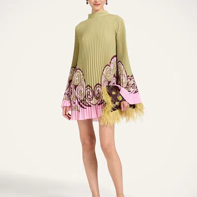 La Doublej Twirling Tunic In Kells Swirl Placée Green