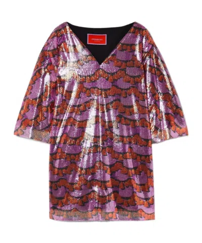 La Doublej V-neck Dress In Multi