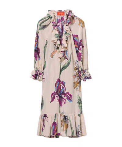 LA DOUBLEJ V-NECK LONG SLEEVE DRESS
