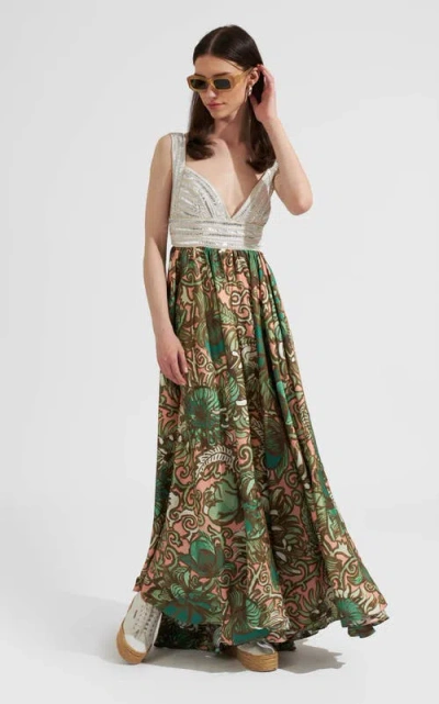 La Doublej Vavavoom Dress In Anemone Pink Olive