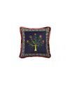 La Doublej Velvet Cushion, 19" X 19" In Blue