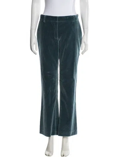 Pre-owned La Doublej Velvet Flared Pants W/ Tags In Blue
