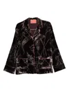 La Doublej Velvet Pyjama Top In Purple