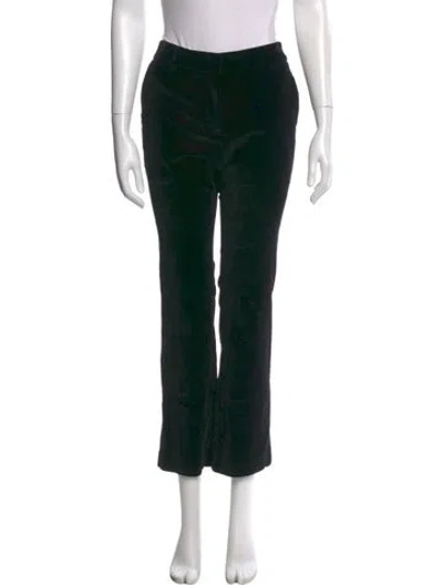 Pre-owned La Doublej Velvet Straight Leg Pants In Black