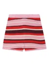 La Doublej Veneziana Striped Ribbed Cotton Shorts