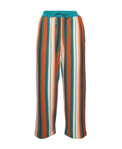 La Doublej Vertical-stripe Cropped Trousers In Multi